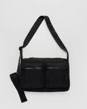 Black Medium Cargo Shoulder Bag