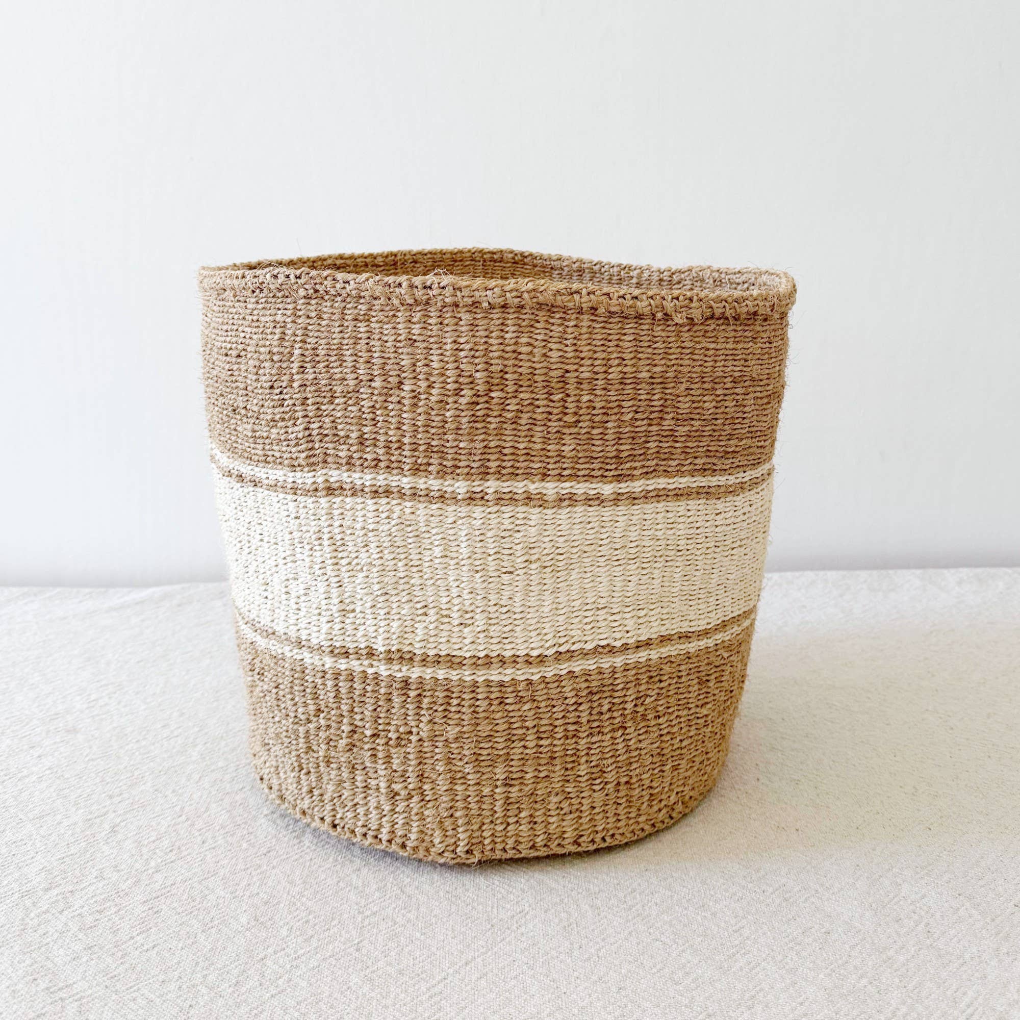 Storage Plant Basket - Striped Sand