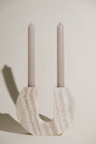 Una Candle Holder - Cloud white with taper candles