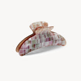 Jumbo Heirloom Claw in Brown Shell Checker