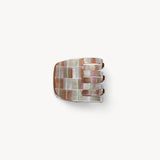 Mini Claw in Brown Shell Checker