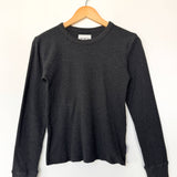 Pointelle Fundamental Tee - Charcoal