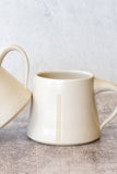 Handmade Ceramic Mug - Satin White side by side