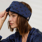 Washable Silk Sleep Mask - Blue Ellipsis