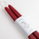 Beeswax Dipped Candles - Berry Red