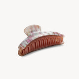 Jumbo Heirloom Claw in Brown Shell Checker