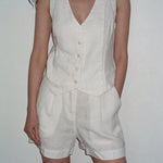 Violet Vest - White