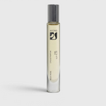 JONES + CO Rock Rose natural perfume oil roller in a sleek glass bottle with a silver cap on a white background