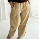 Corduroy Arc Pants - Khaki