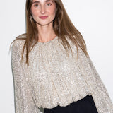 Ava Shirt - Nude Sparkle