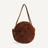 Emilia Bag - Grand Weave Brown Suede