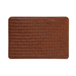 Brown textured rectangular laptop sleeve on a white background