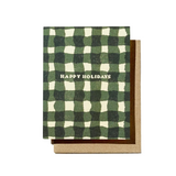 Green Check Christmas Card