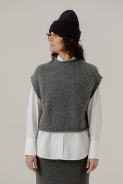 Alpaca Iris Vest - Stone