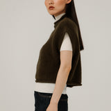 Alpaca Iris Vest - Dark Olive