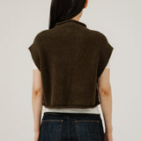 Alpaca Iris Vest - Dark Olive