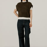 Alpaca Iris Vest - Dark Olive
