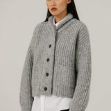 Oversized Shawl Cardigan - Chambray