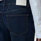 CLOSED Milo Jeans - Dark Blue, back pocket and waistband patch detail.