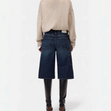CLOSED Wylie wide denim short in dark blue vintage wash - view 2
