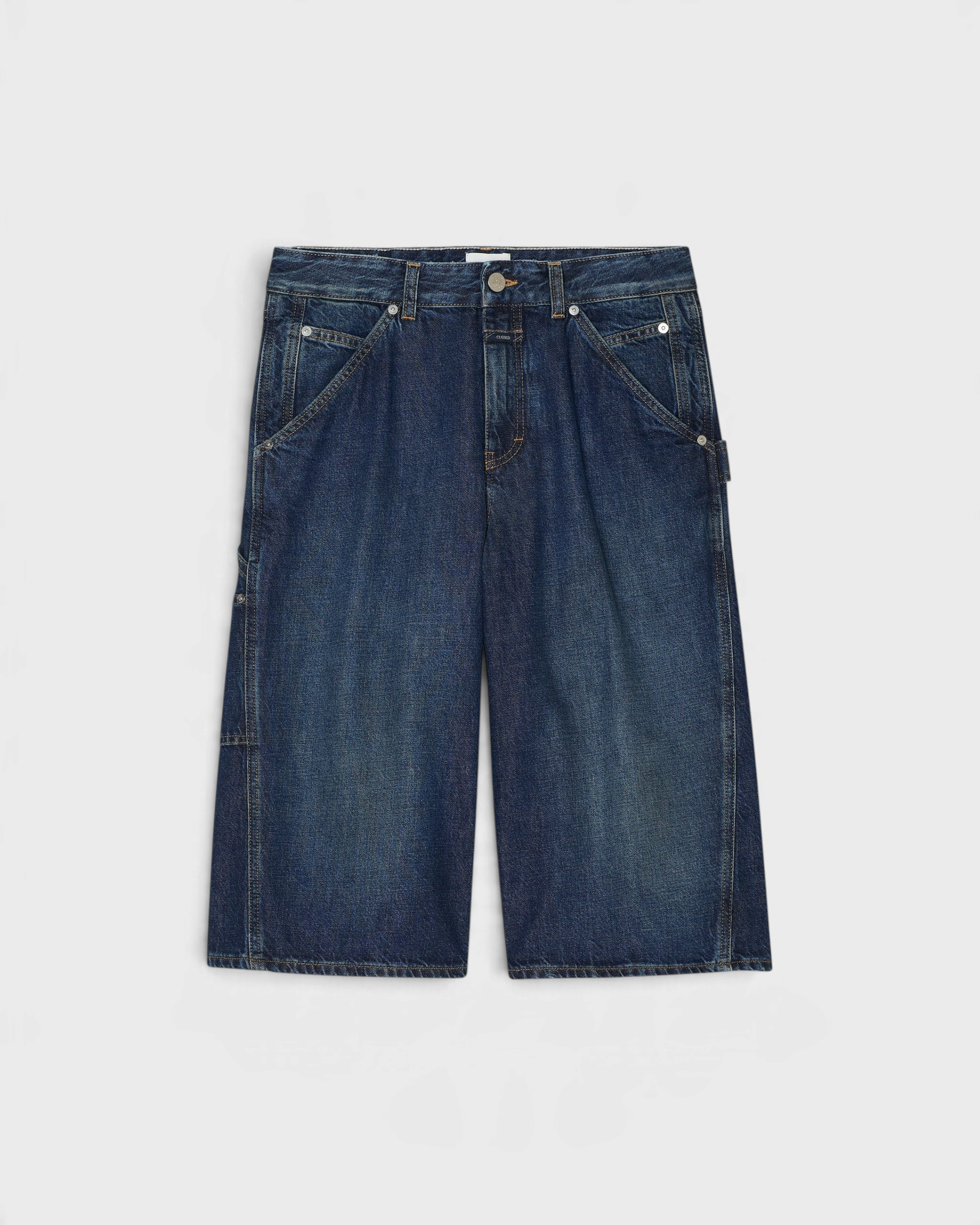 CLOSED Wylie wide denim short in dark blue vintage wash - view 7