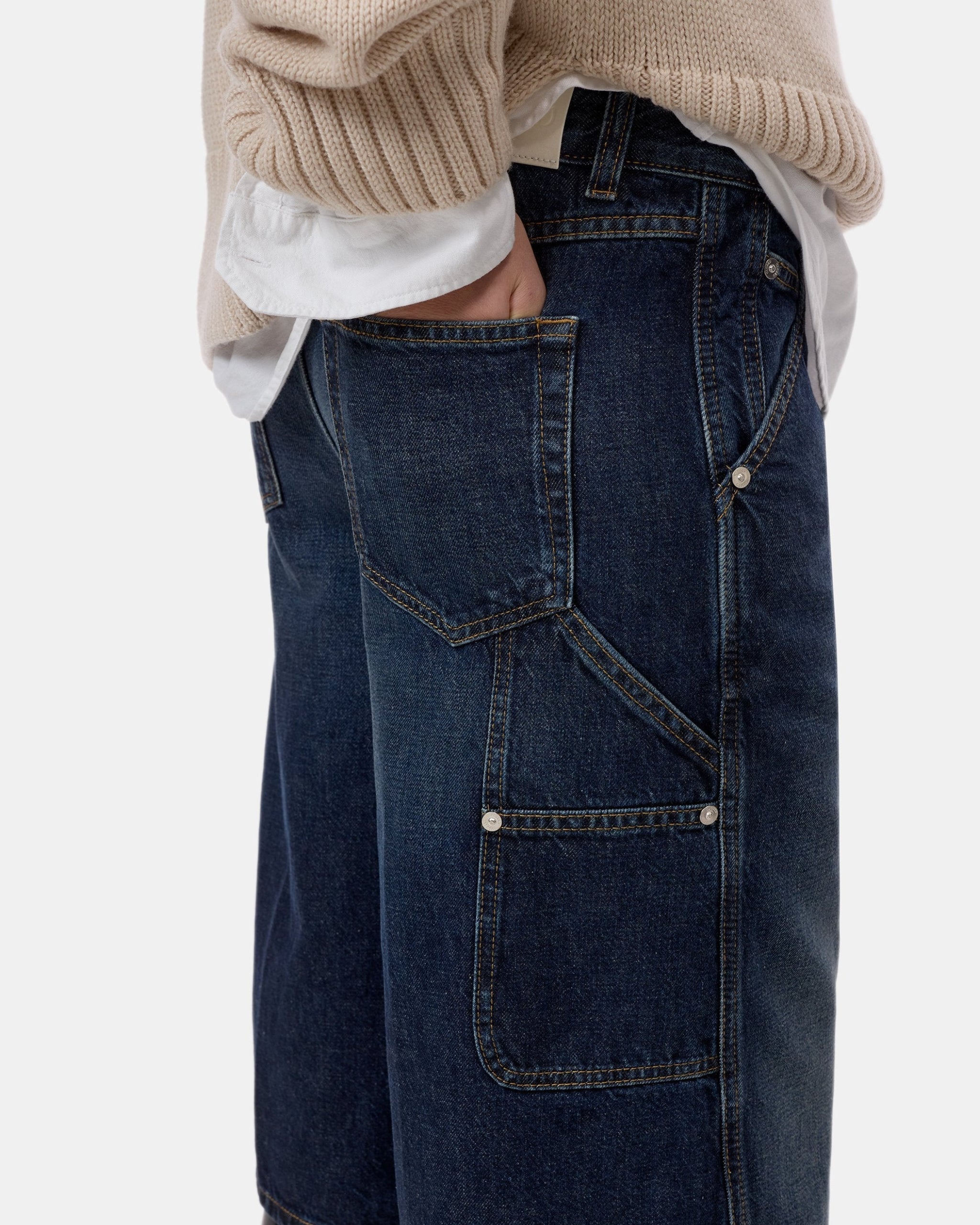 CLOSED Wylie wide denim short in dark blue vintage wash - view 4
