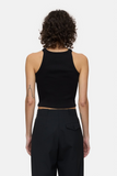 Back view of Racer Top - Black
