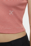Close up side view of Cropped Racer Top - Arabiata