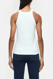 back view of Racer Tank Top - Ivory