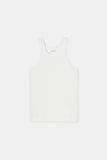 Flat lay view of Racer Tank Top - Ivory