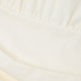 CLOSED Draped T-shirt - Ivory, fabric close-up of the compact organic cotton jersey.