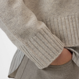 Rollneck Cardigan - Silt Grey