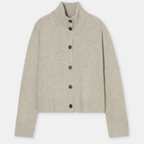 Rollneck Cardigan - Silt Grey