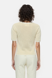 Back view of Knitted Shirt - Ivory