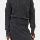 Mock Neck Long Sleeve - Dark Grey Melange