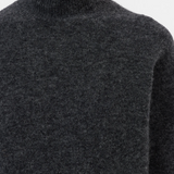 Mock Neck Long Sleeve - Dark Grey Melange