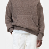 Alpaca Wool Mix Hoodie - Clay Beige