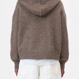 Alpaca Wool Mix Hoodie - Clay Beige