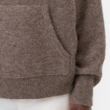 Alpaca Wool Mix Hoodie - Clay Beige