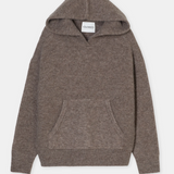 Alpaca Wool Mix Hoodie - Clay Beige