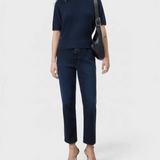 CLOSED Crew Neck Short Sleeve in Dark Night — full-length front, on model
