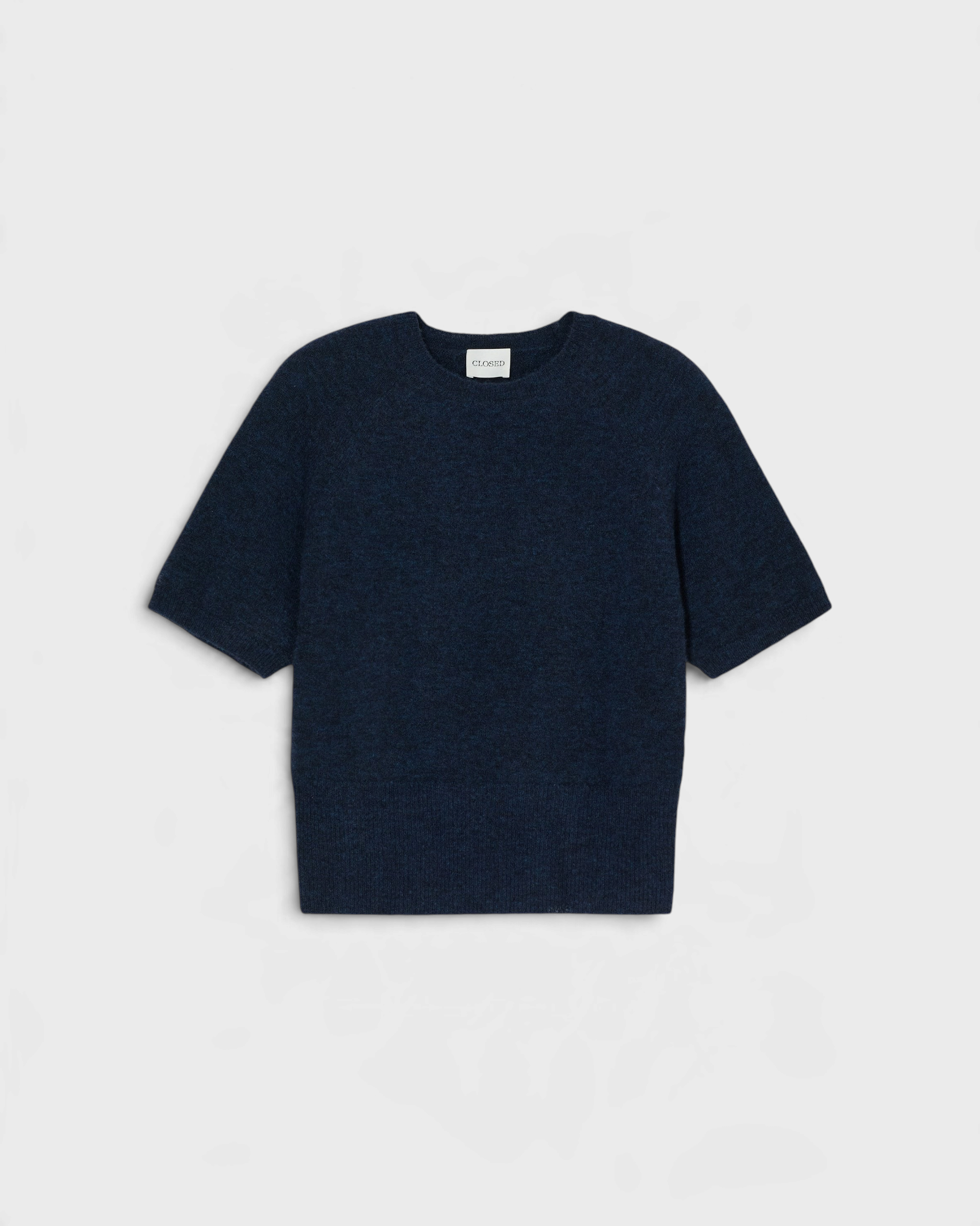 CLOSED Crew Neck Short Sleeve in Dark Night — flat lay, front
