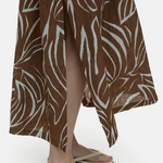 Side slit on Kaftan Dress - Arabica Espresso