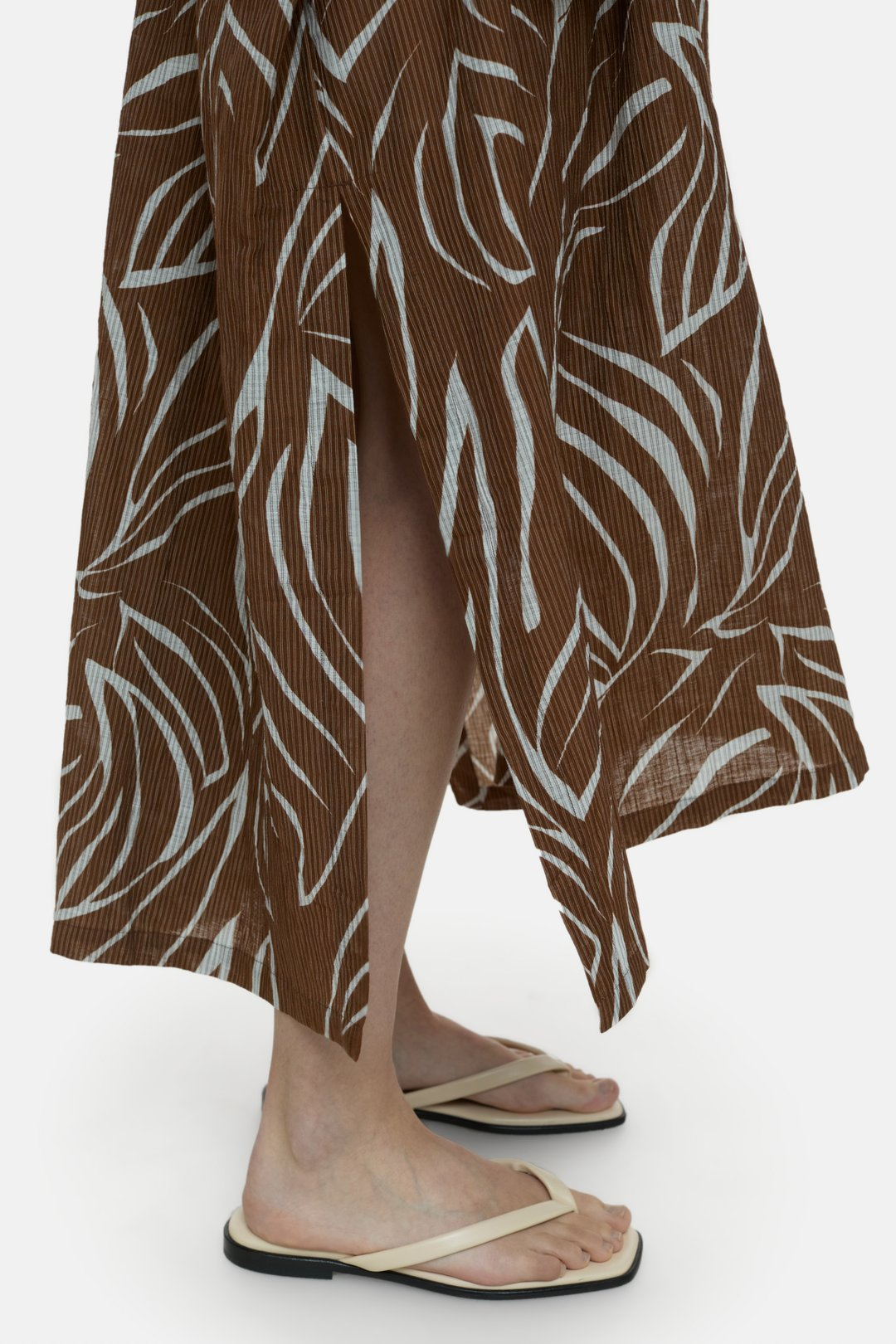 Side slit on Kaftan Dress - Arabica Espresso