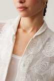 Collar on JoJo Shirt - Swirl Crochet