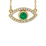 14K Evil Eye Necklace