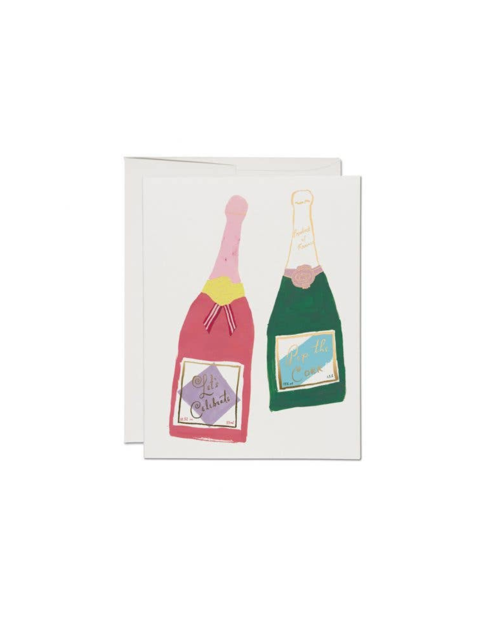 Red Cap Cards Champagne Celebrate Card