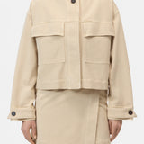 Cropped Utility Jacket - Camel Beige