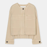 Cropped Utility Jacket - Camel Beige