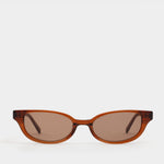 front view of Romi Sunglasses - Transparent Rust